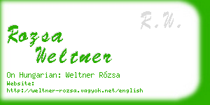 rozsa weltner business card